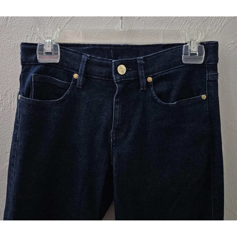 Lilly Pulitzer Women's Size 4 Skinny Jeans Fringe‎ Hem Dark Blue 28.5